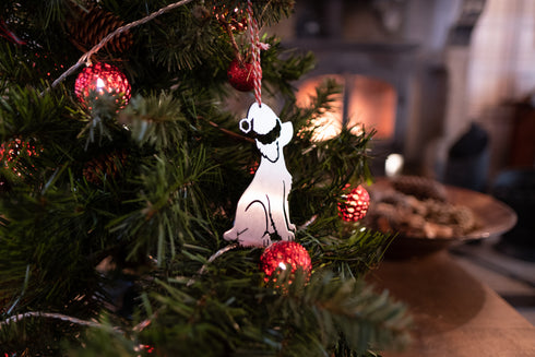 Working Cocker Spaniel in Santa Hat - Decorations for Life